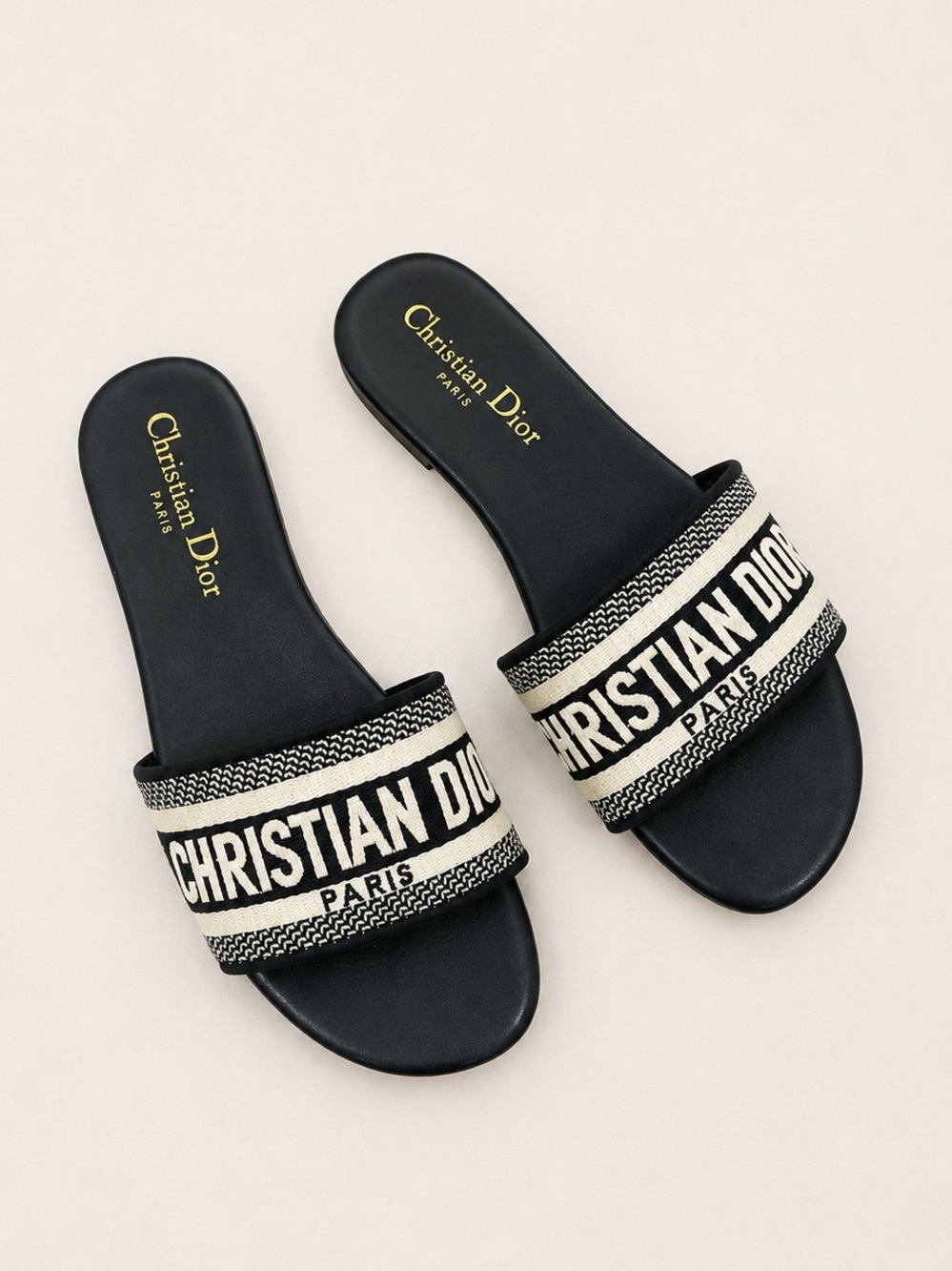 CD D*or Embroidered sandals